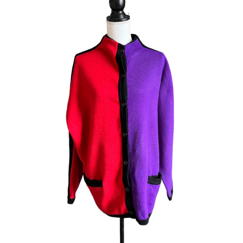 Adrienne Vittadini Vintage Wool Cardigan Sweater-S**see measurements